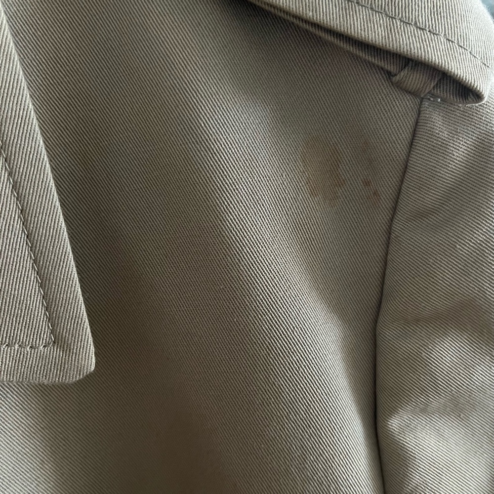 Vintage Christian Dior Long Double Breasted Light tan Trench Coat 44R - Picture 11 of 11